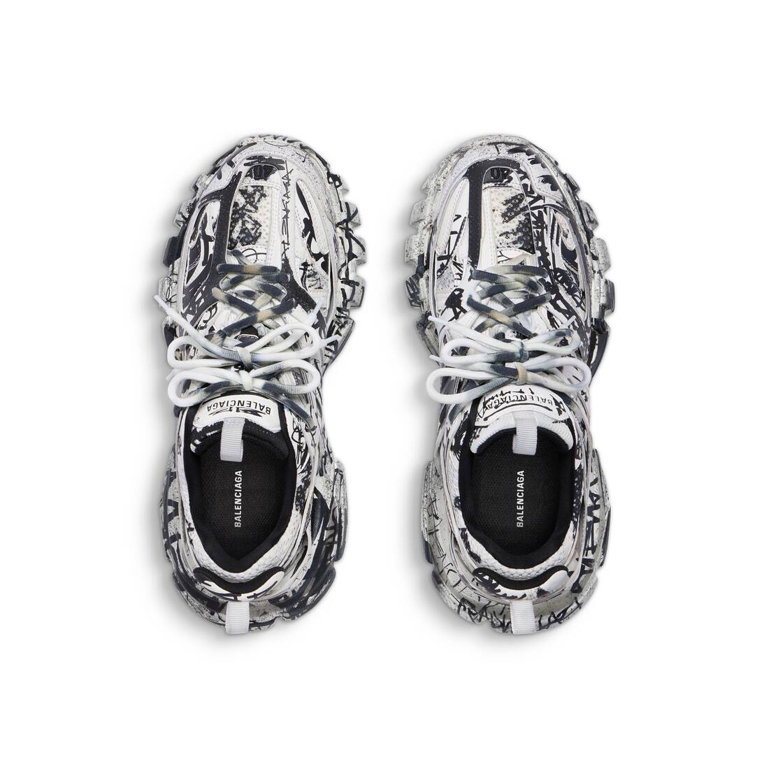 Men’s Track Graffiti Sneaker  in White/black - Image 6